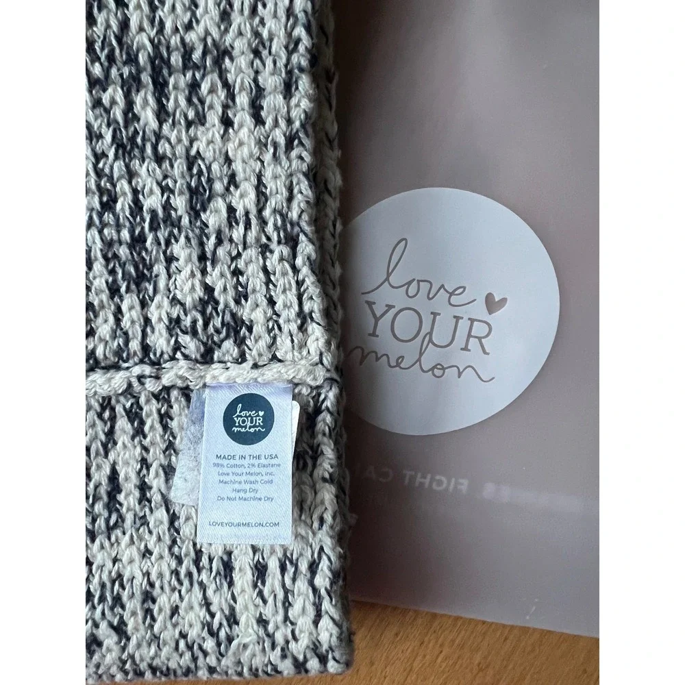 NWT Love Your Melon‎ Gamma Phi Beta Headband Knit Black White OSFM